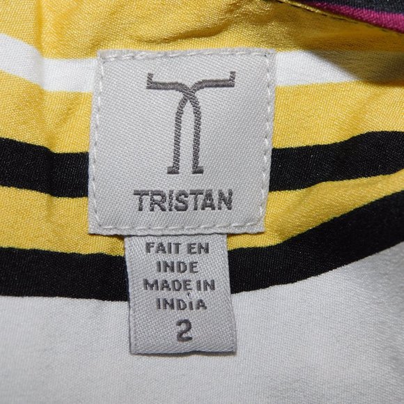 TRISTAN Womens 2 Spring Multicolour Floral Striped sleeveless Cheerful Dress - Picture 2 of 10